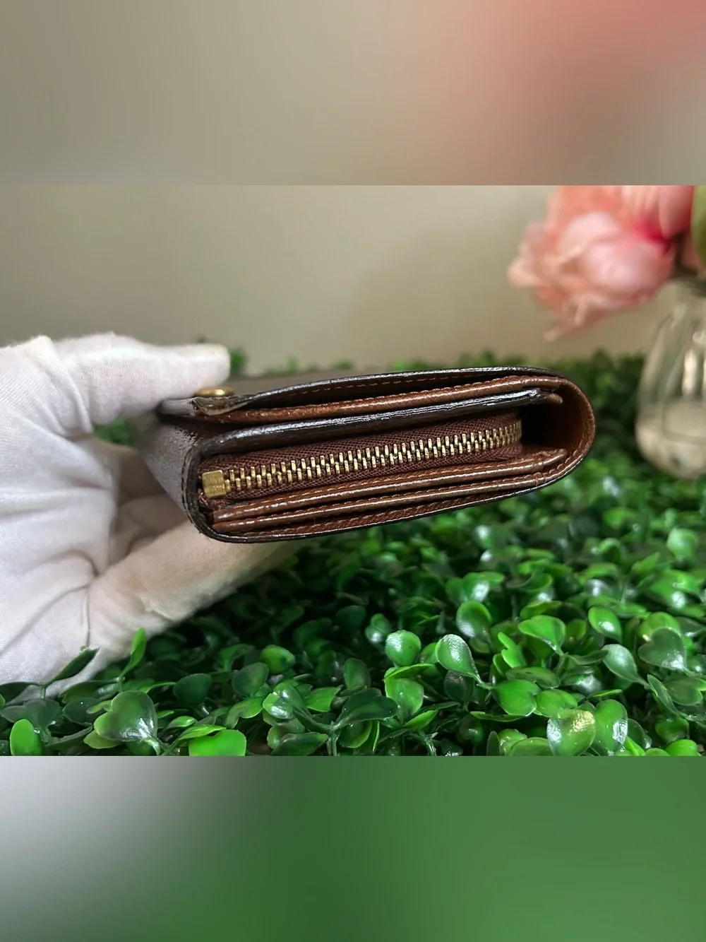 Louis Vuitton Monogram Vintage Portefeuille Trésor Bifold or Wallet on Chain